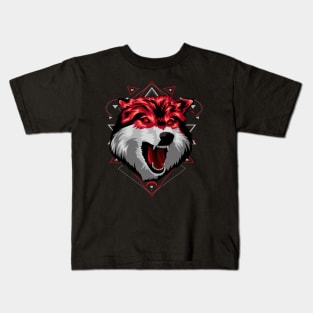 angry wolf Kids T-Shirt